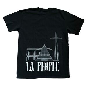 Peso Pluma La People Official Merch Black Graphic T-Shirt Men's Medium M NWOT